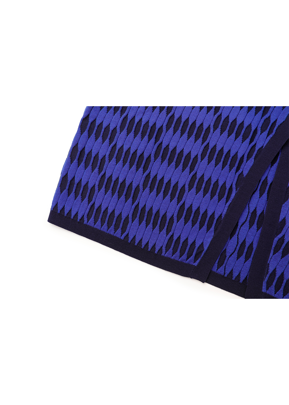 SALAZIA Blue Wave Grid Viscose Knit Dresses