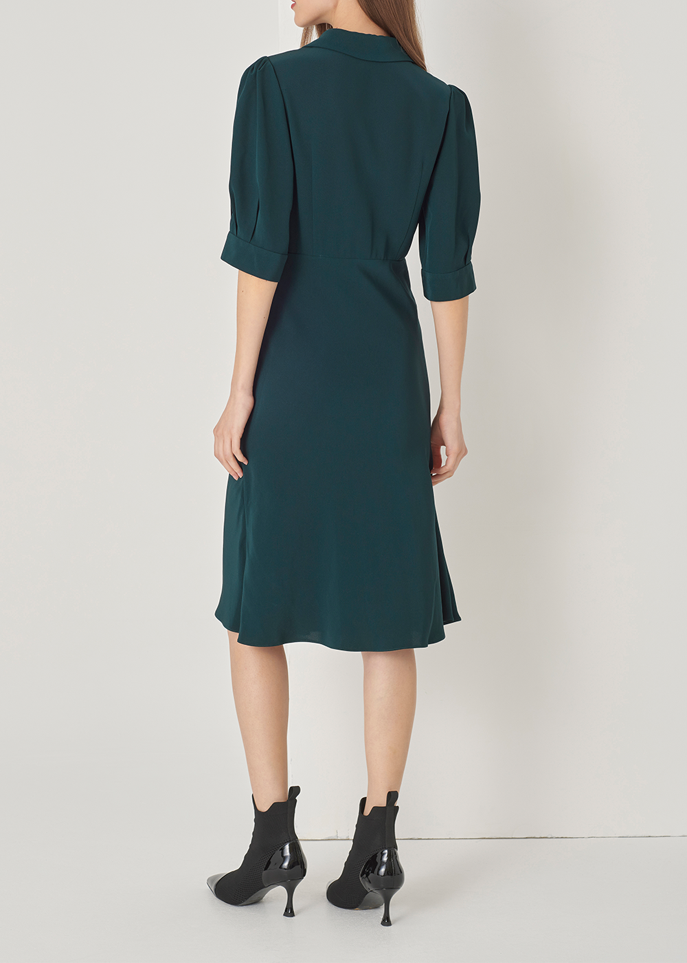 SALAZIA Dark Green Acetate Blend Dresses