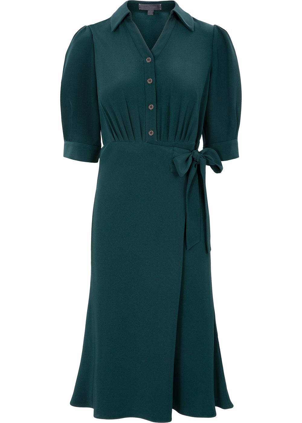 SALAZIA Dark Green Acetate Blend Dresses