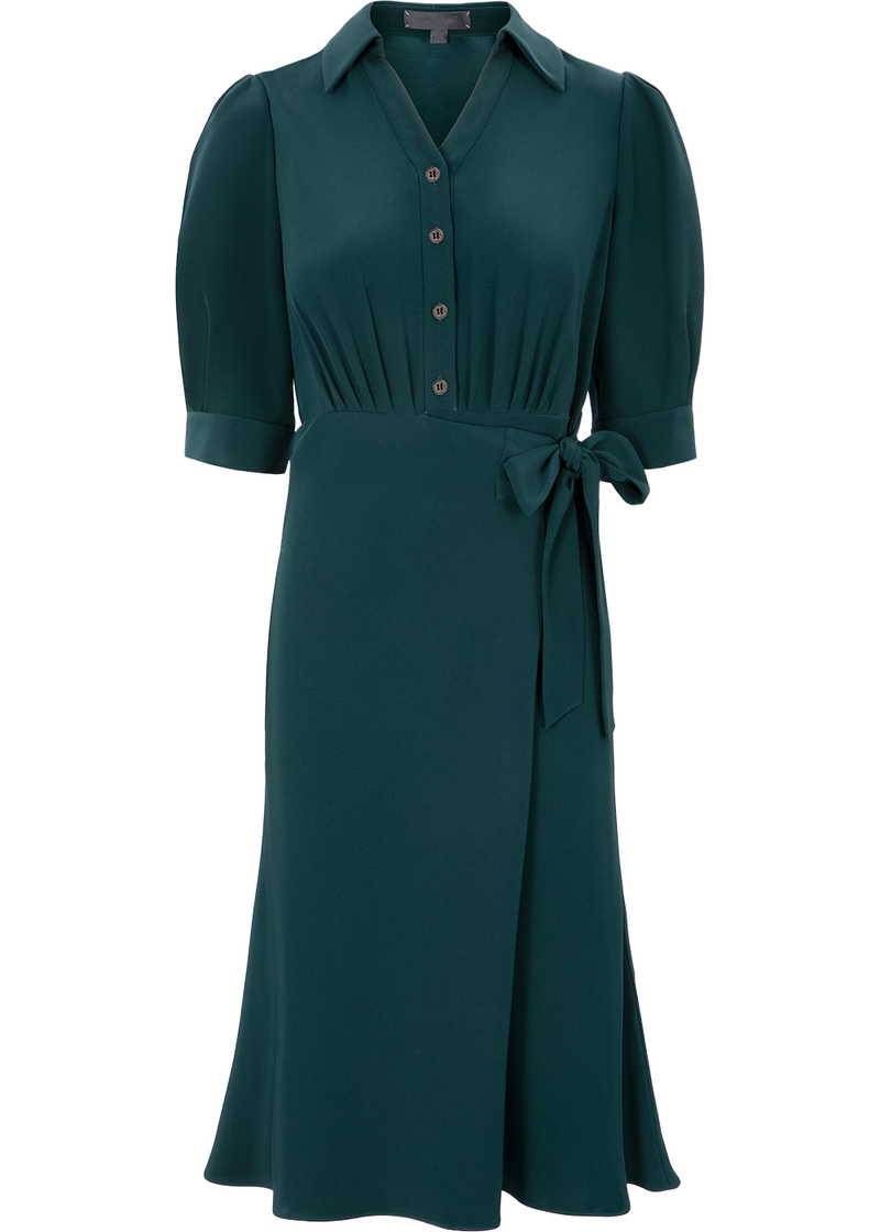 SALAZIA Dark Green Acetate Blend Dresses