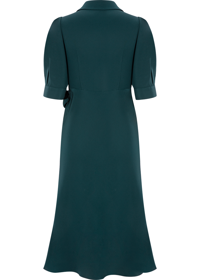 SALAZIA Dark Green Acetate Blend Dresses