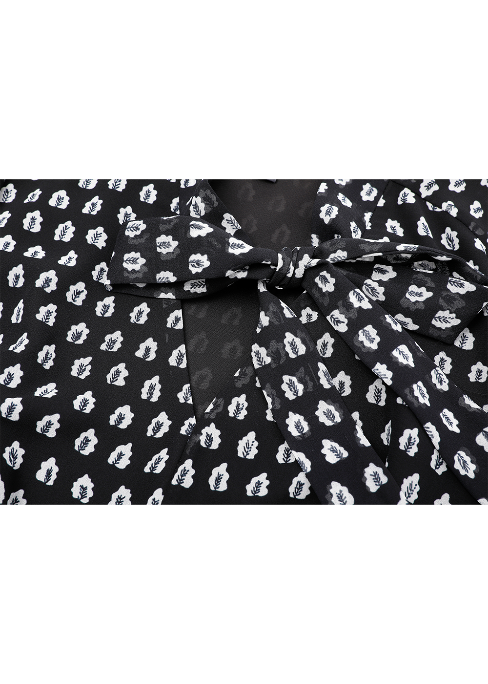 SALAZIA Black and White Forest Print Dresses