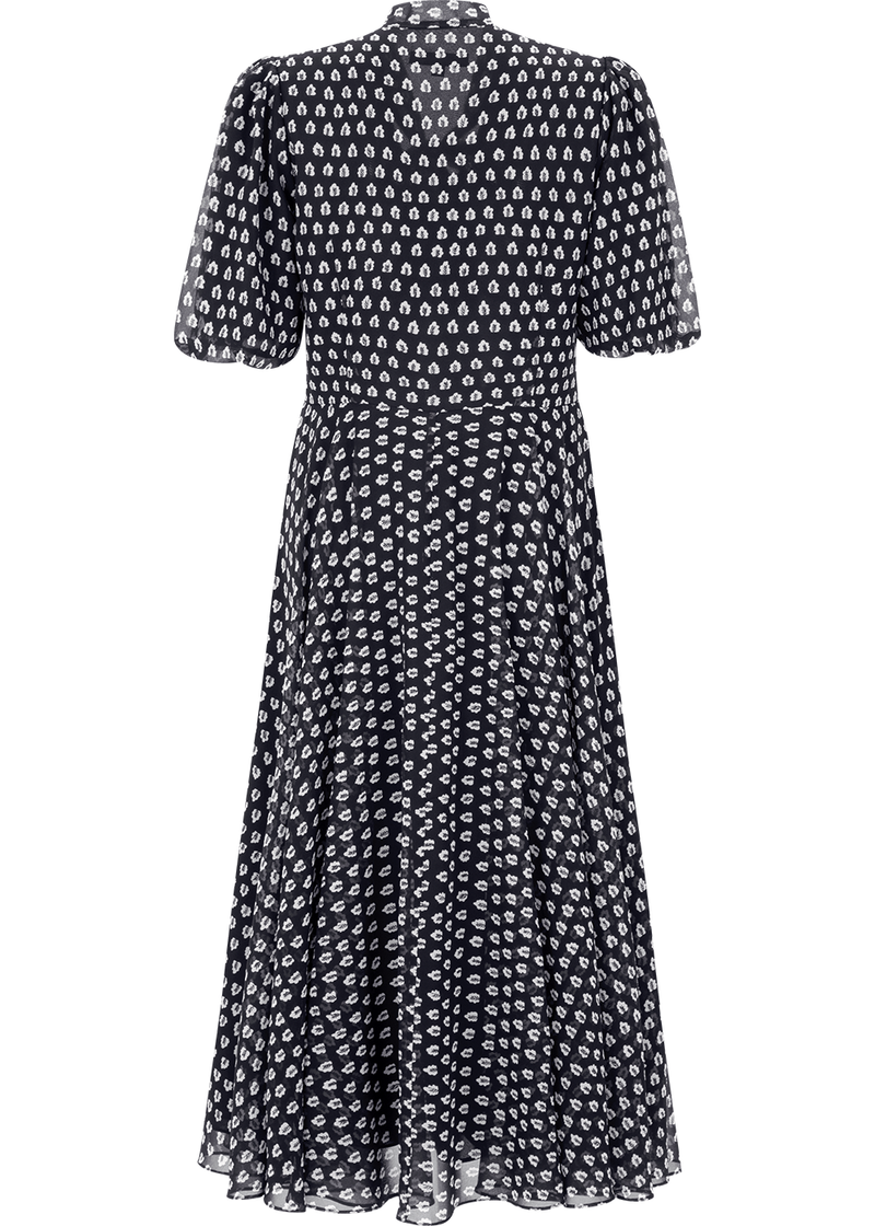 SALAZIA Black and White Forest Print Dresses