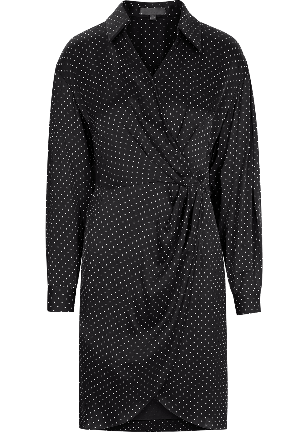 SALAZIA Black Polka Dot Viscose-Silk Dresses