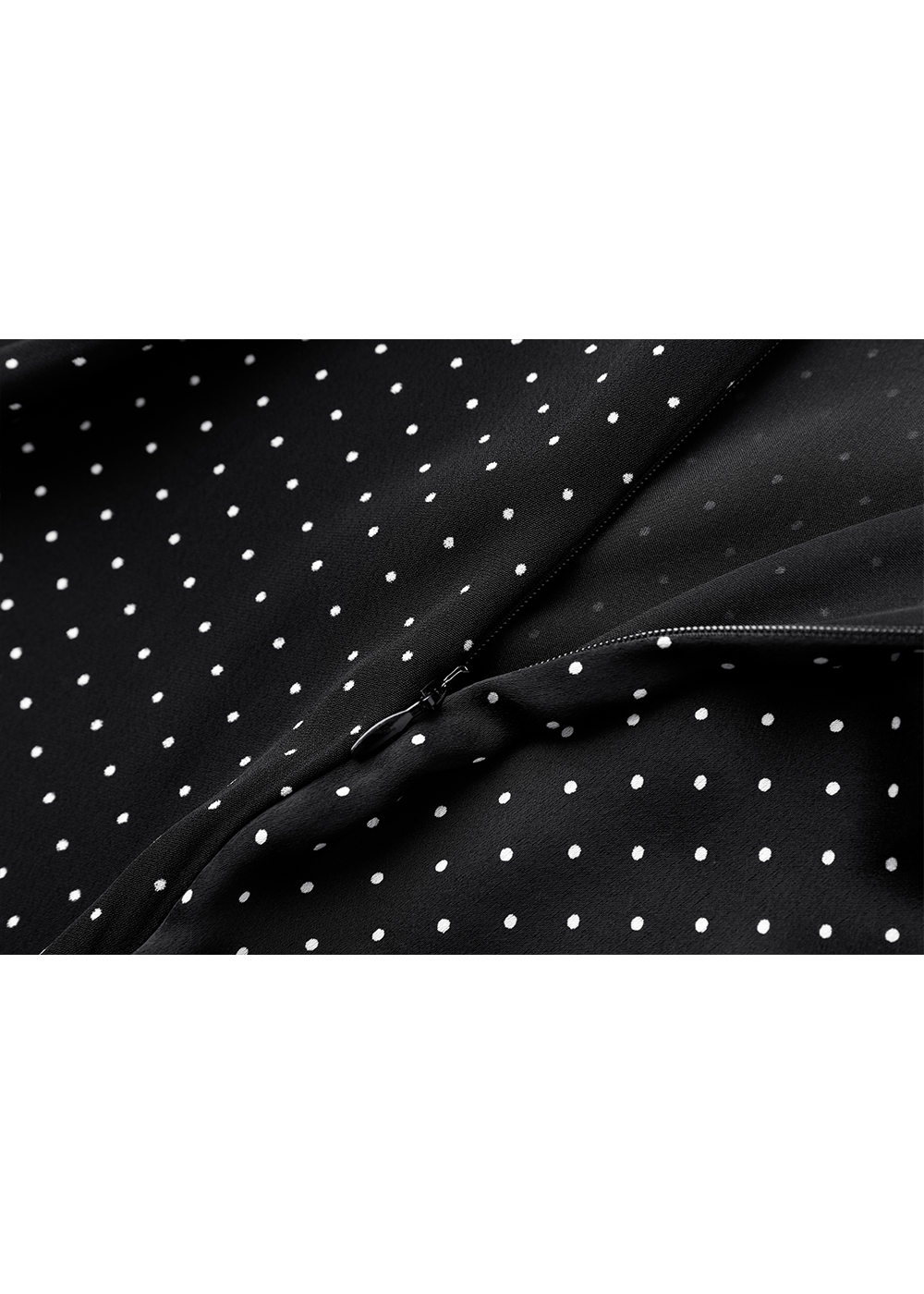 SALAZIA Black Polka Dot Viscose-Silk Dresses