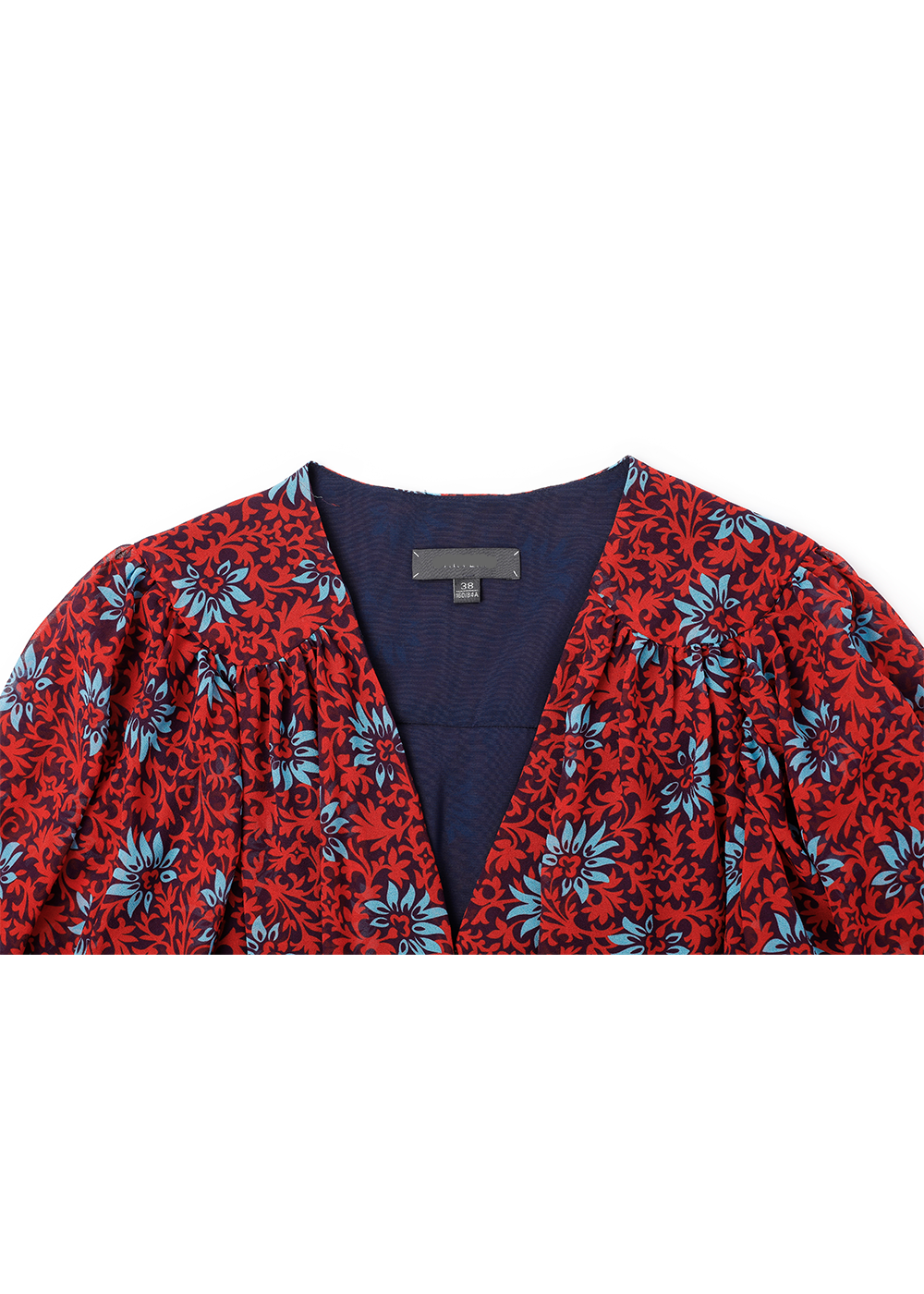 SALAZIA Red Flower Sea Midi Dresses
