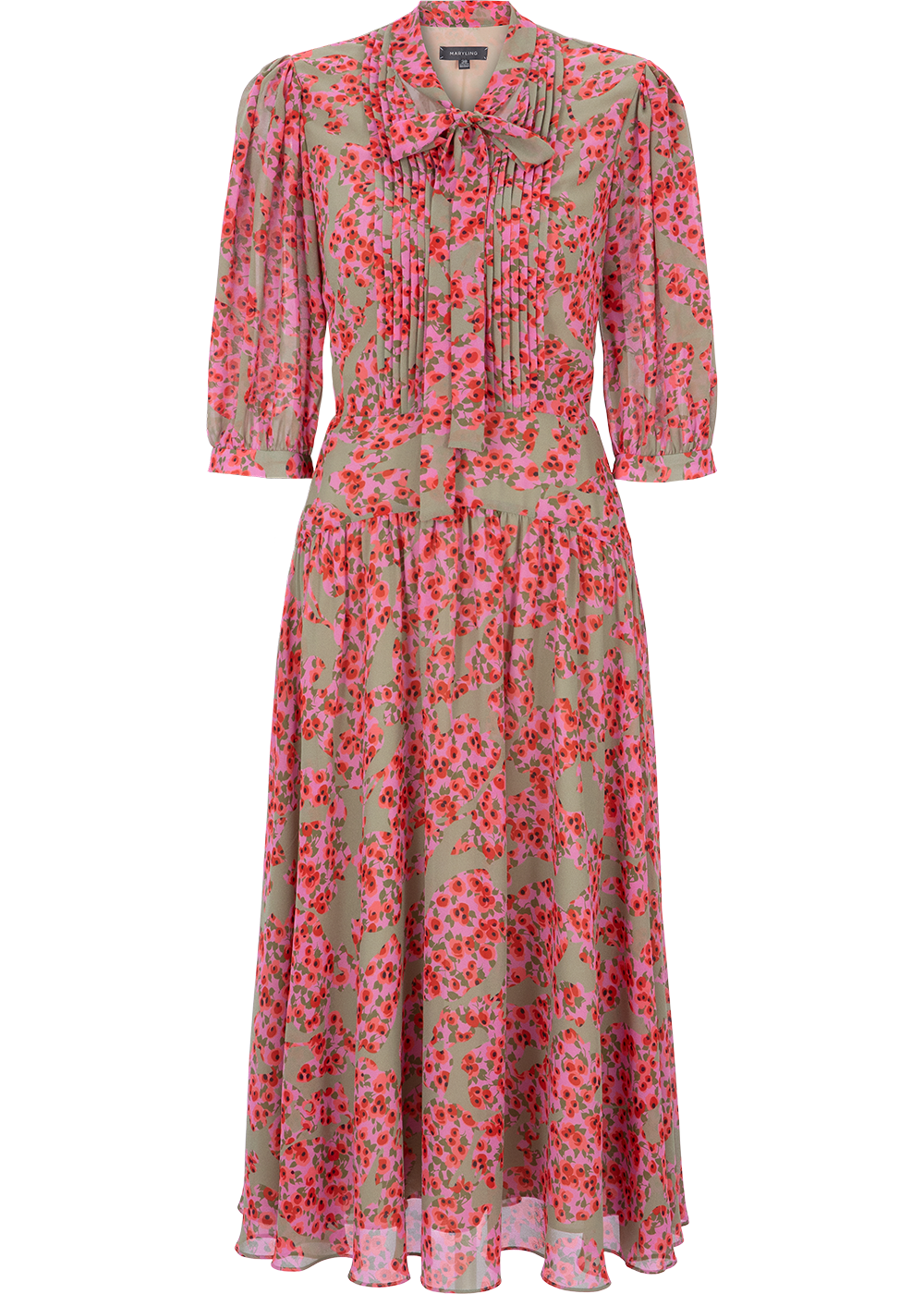 SALAZIA Red-Grey Secret Garden Dresses
