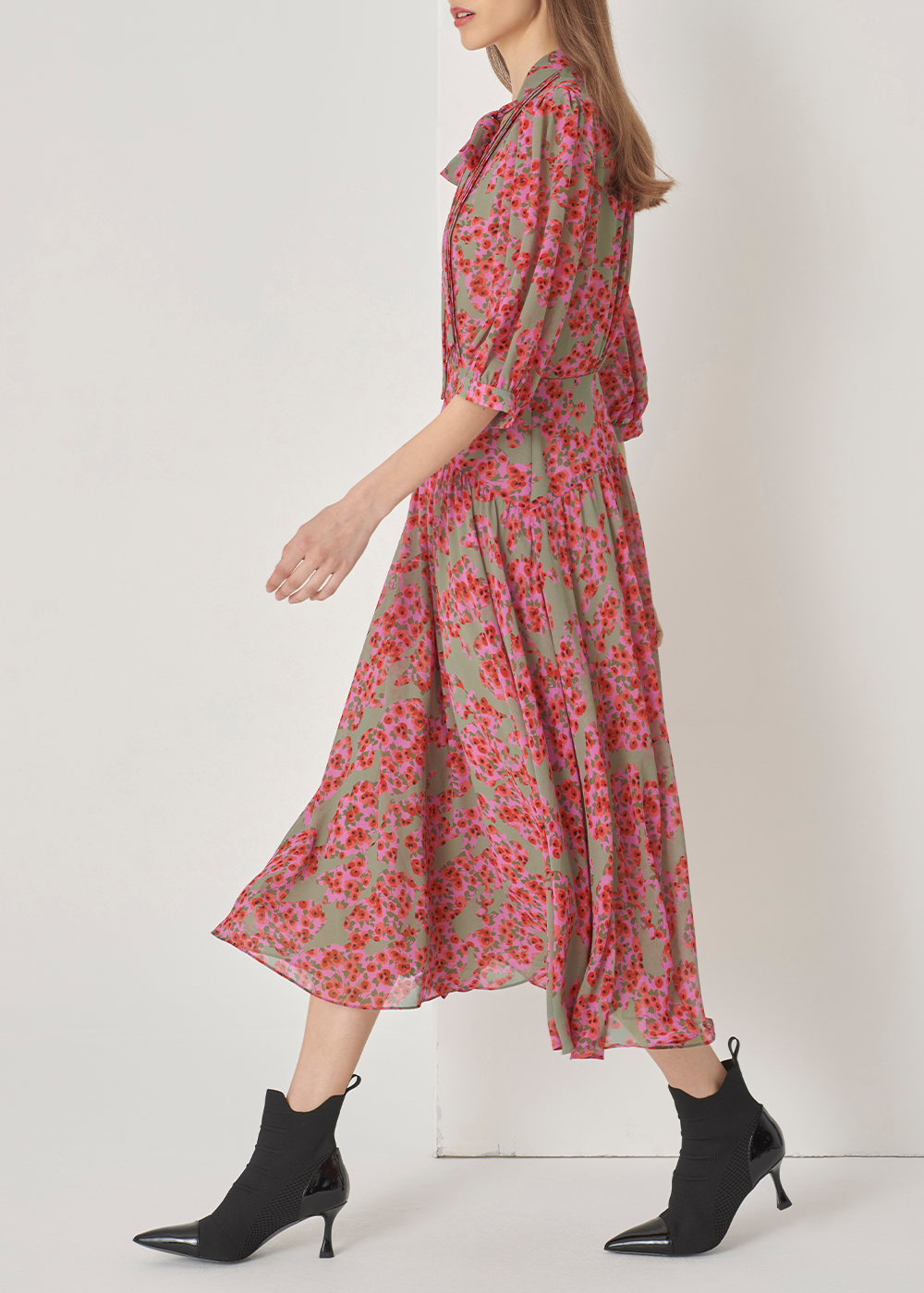 SALAZIA Red-Grey Secret Garden Dresses