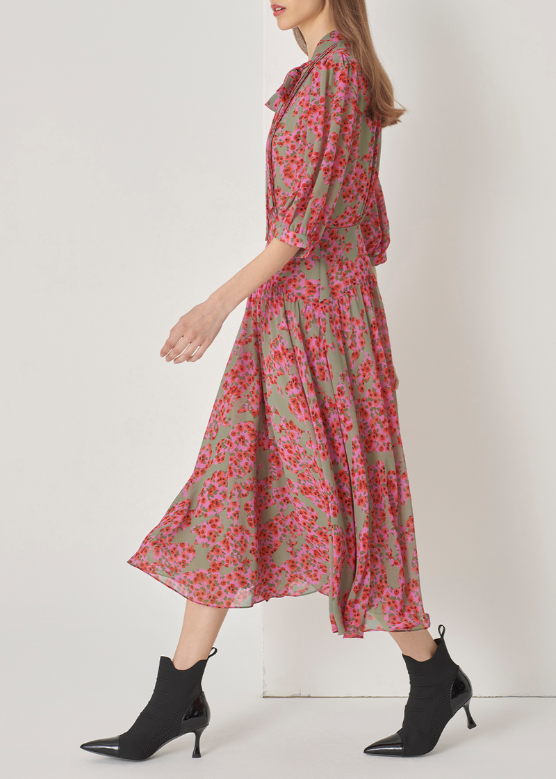 SALAZIA Red-Grey Secret Garden Dresses