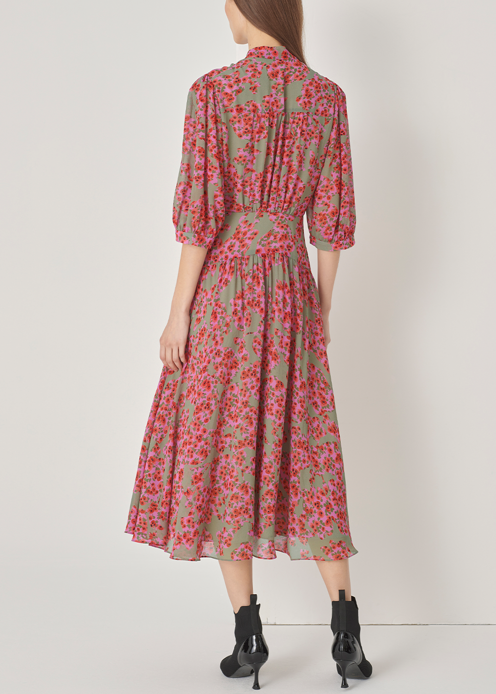 SALAZIA Red-Grey Secret Garden Dresses