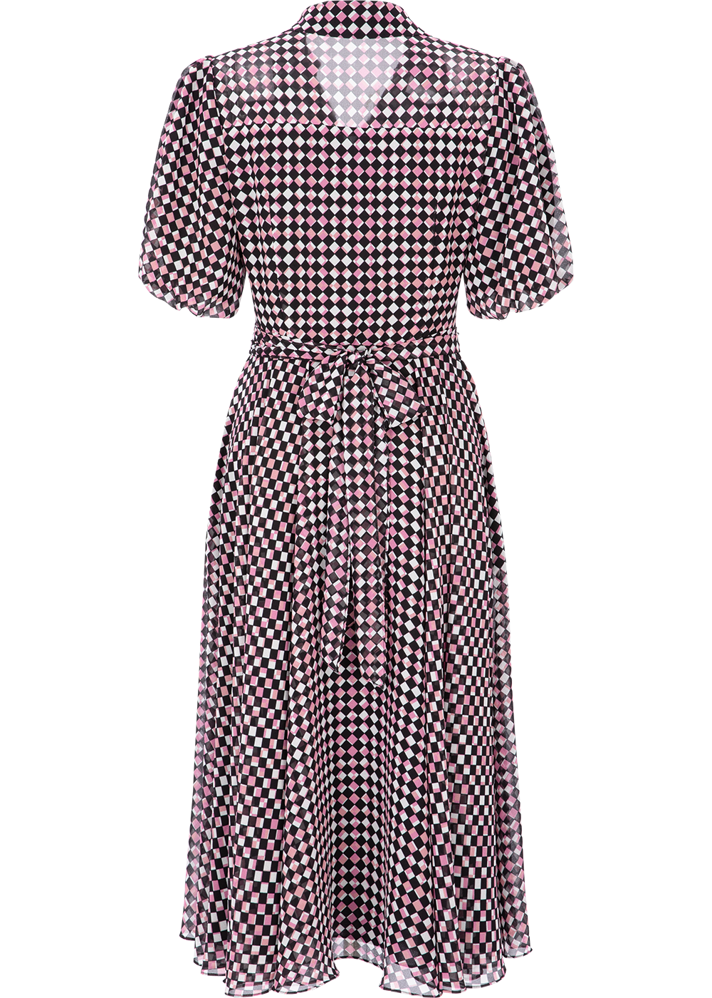 SALAZIA Berry Plaid Fit-and-Flare Dresses