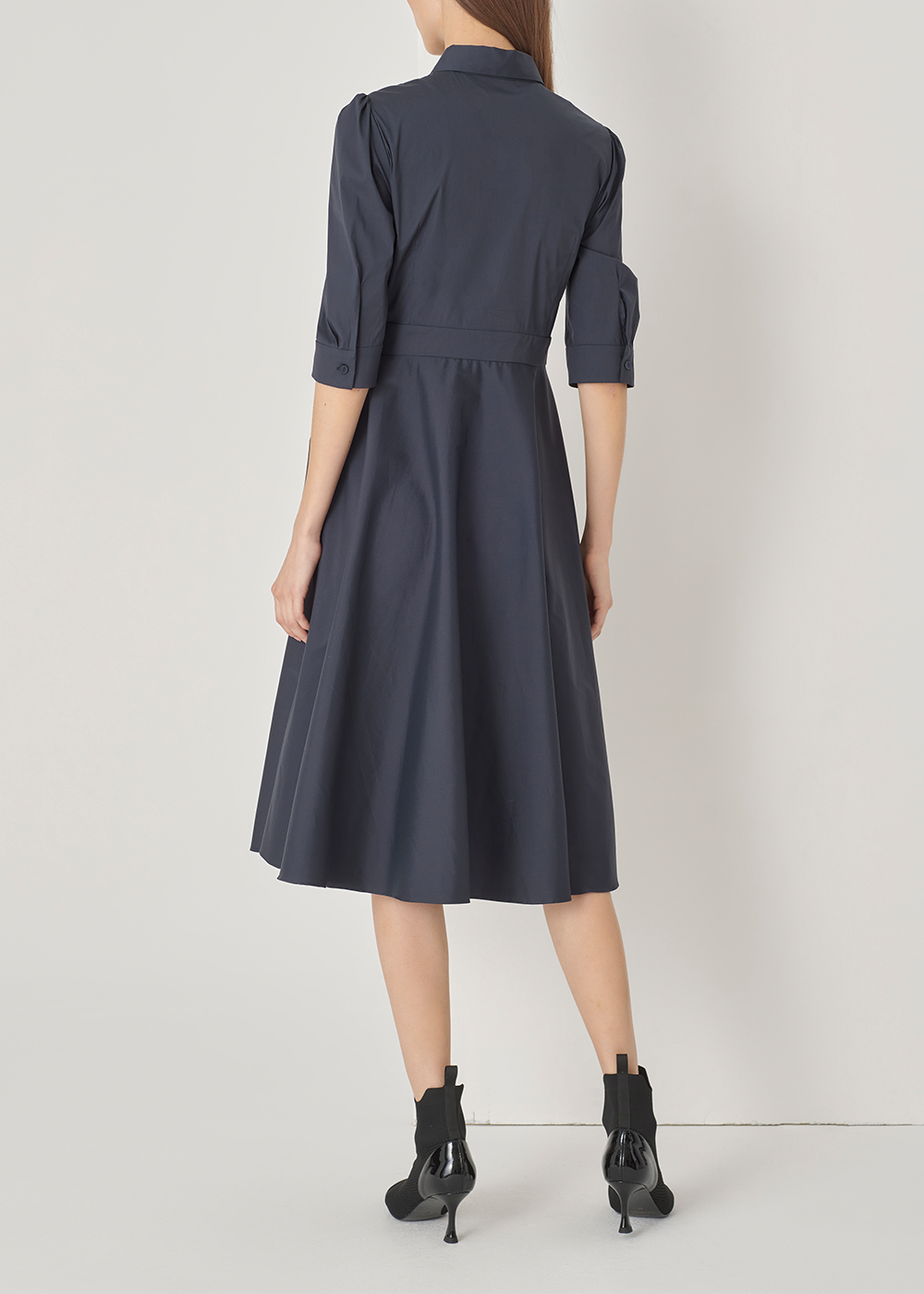 SALAZIA Midnight Blue Cotton-Stretch Dresses