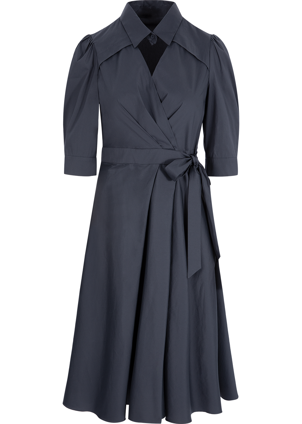 SALAZIA Midnight Blue Cotton-Stretch Dresses
