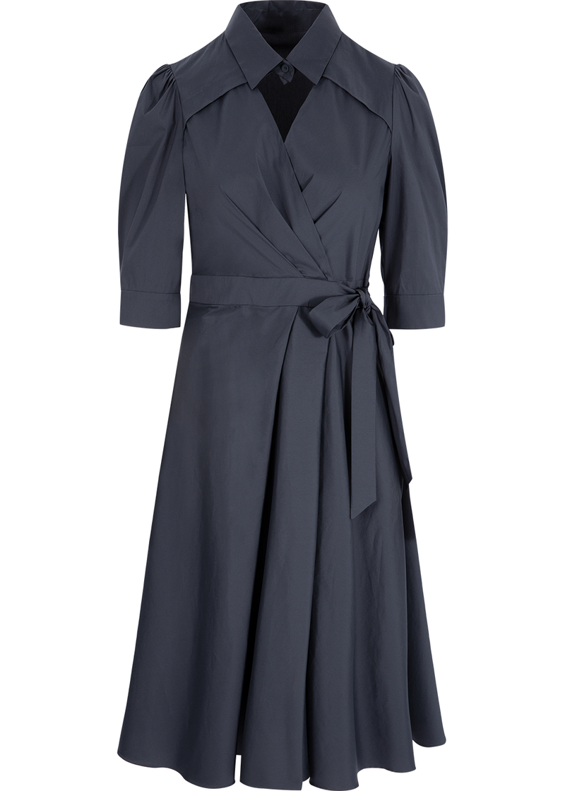 SALAZIA Midnight Blue Cotton-Stretch Dresses
