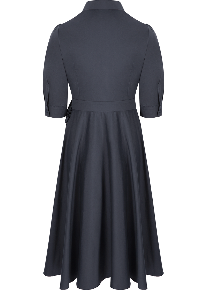 SALAZIA Midnight Blue Cotton-Stretch Dresses