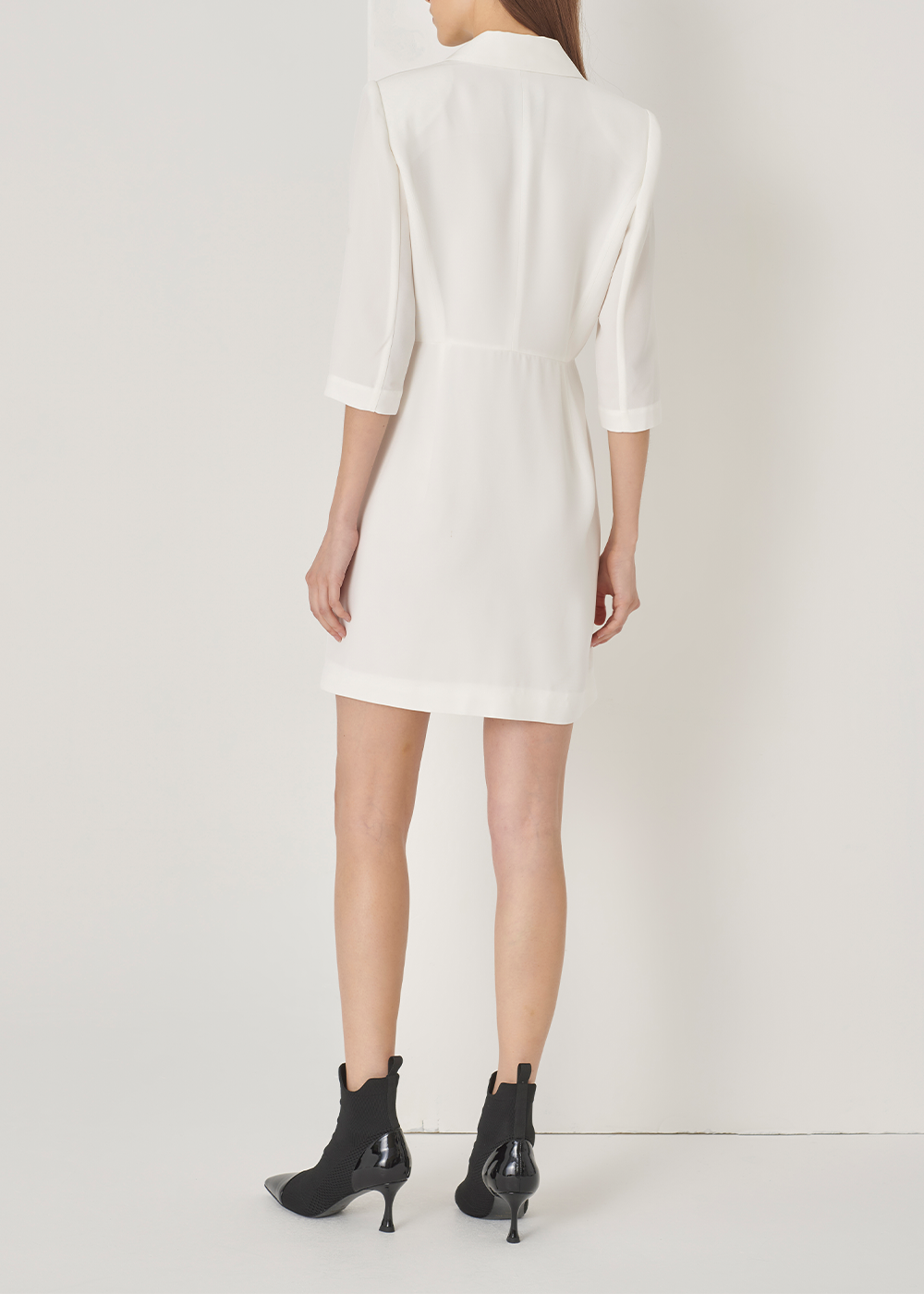 SALAZIA White Acetate Blend Long-Sleeve Dresses