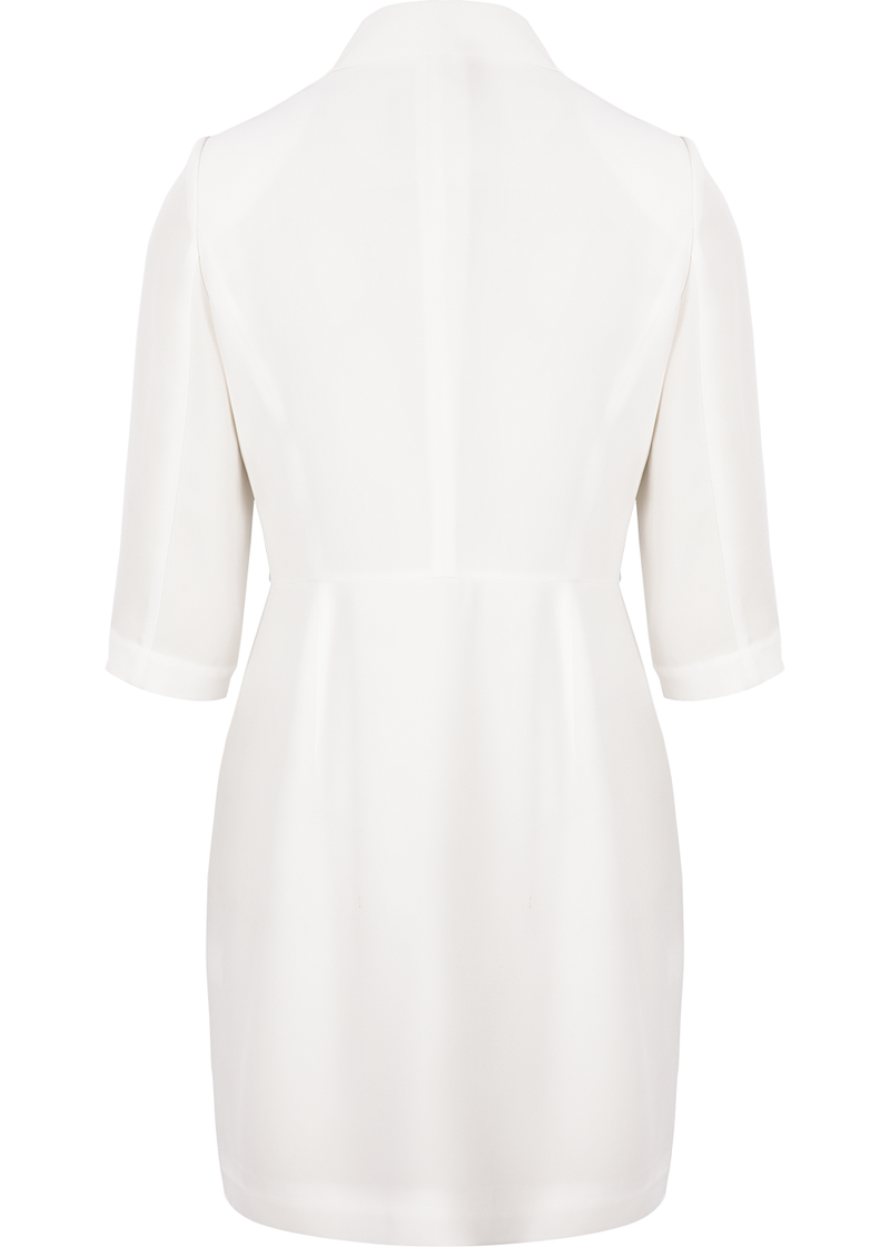 SALAZIA White Acetate Blend Long-Sleeve Dresses