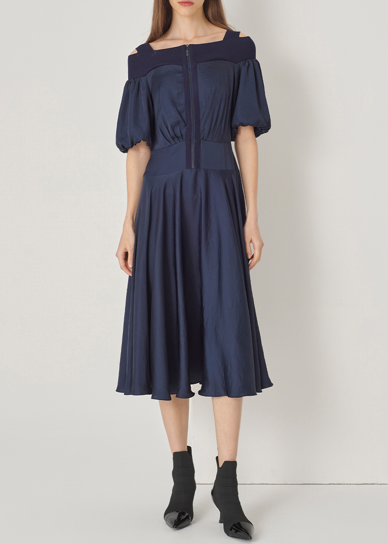 SALAZIA Deep Blue Structured Dresses