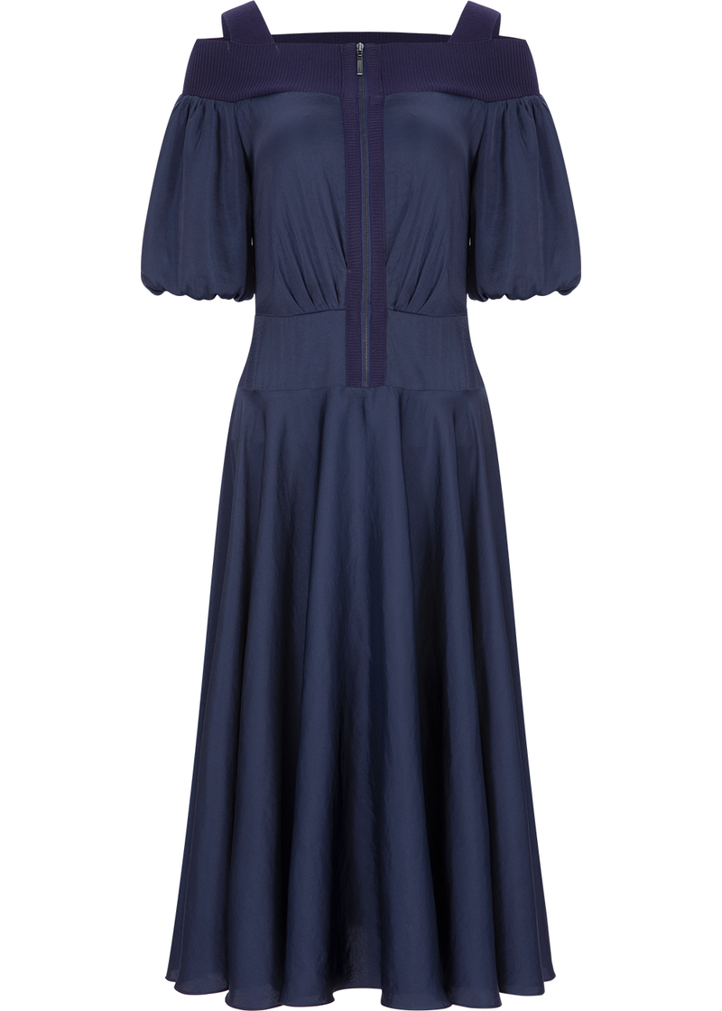 SALAZIA Deep Blue Structured Dresses