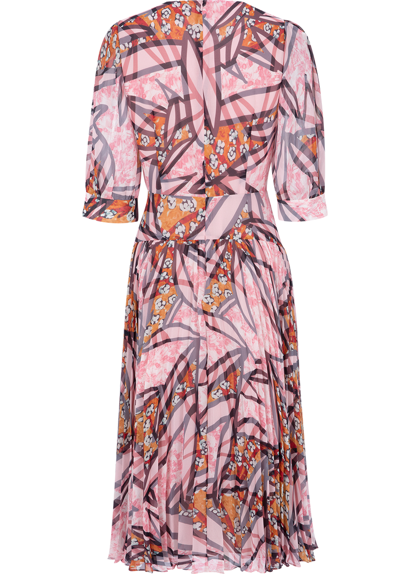 SALAZIA Honey Pink Floral Midi Dresses