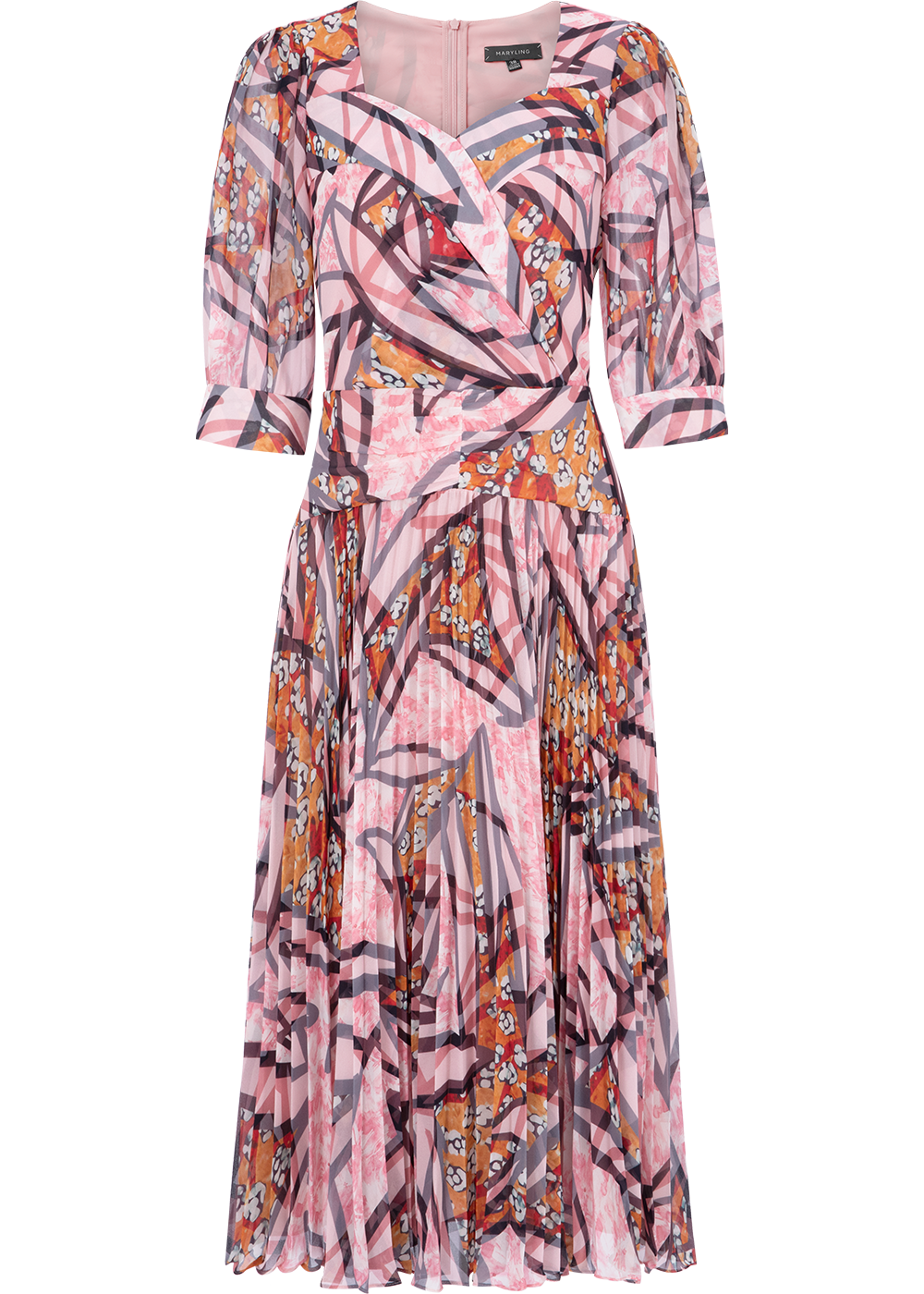 SALAZIA Honey Pink Floral Midi Dresses
