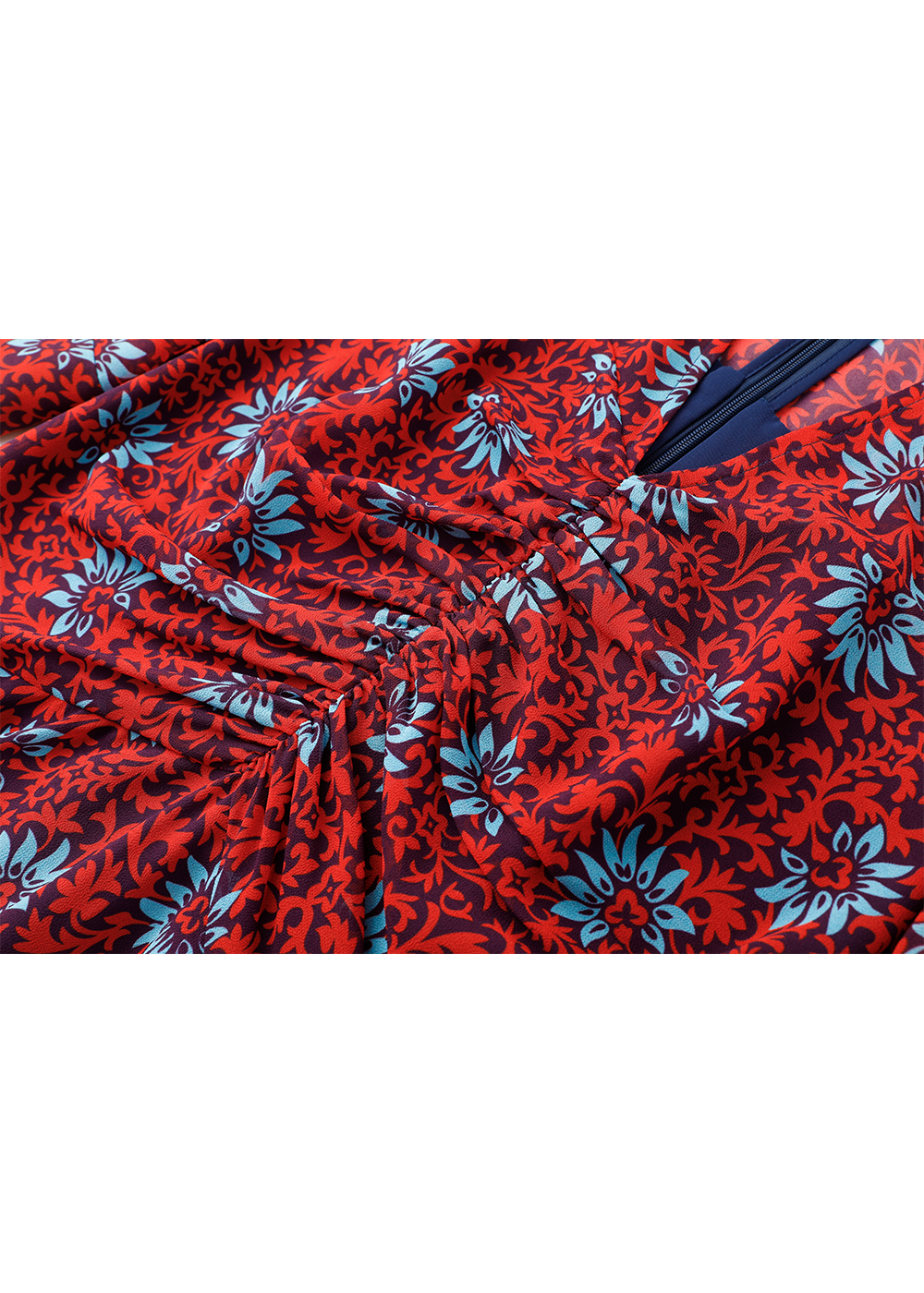 SALAZIA Red Flower Sea Floral Dresses