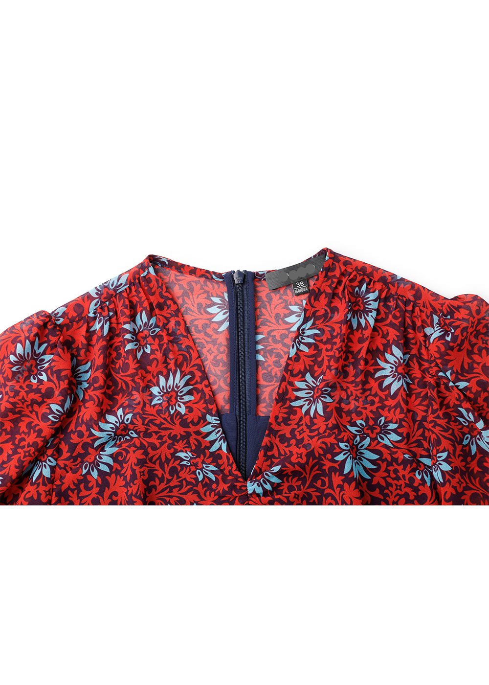 SALAZIA Red Flower Sea Floral Dresses