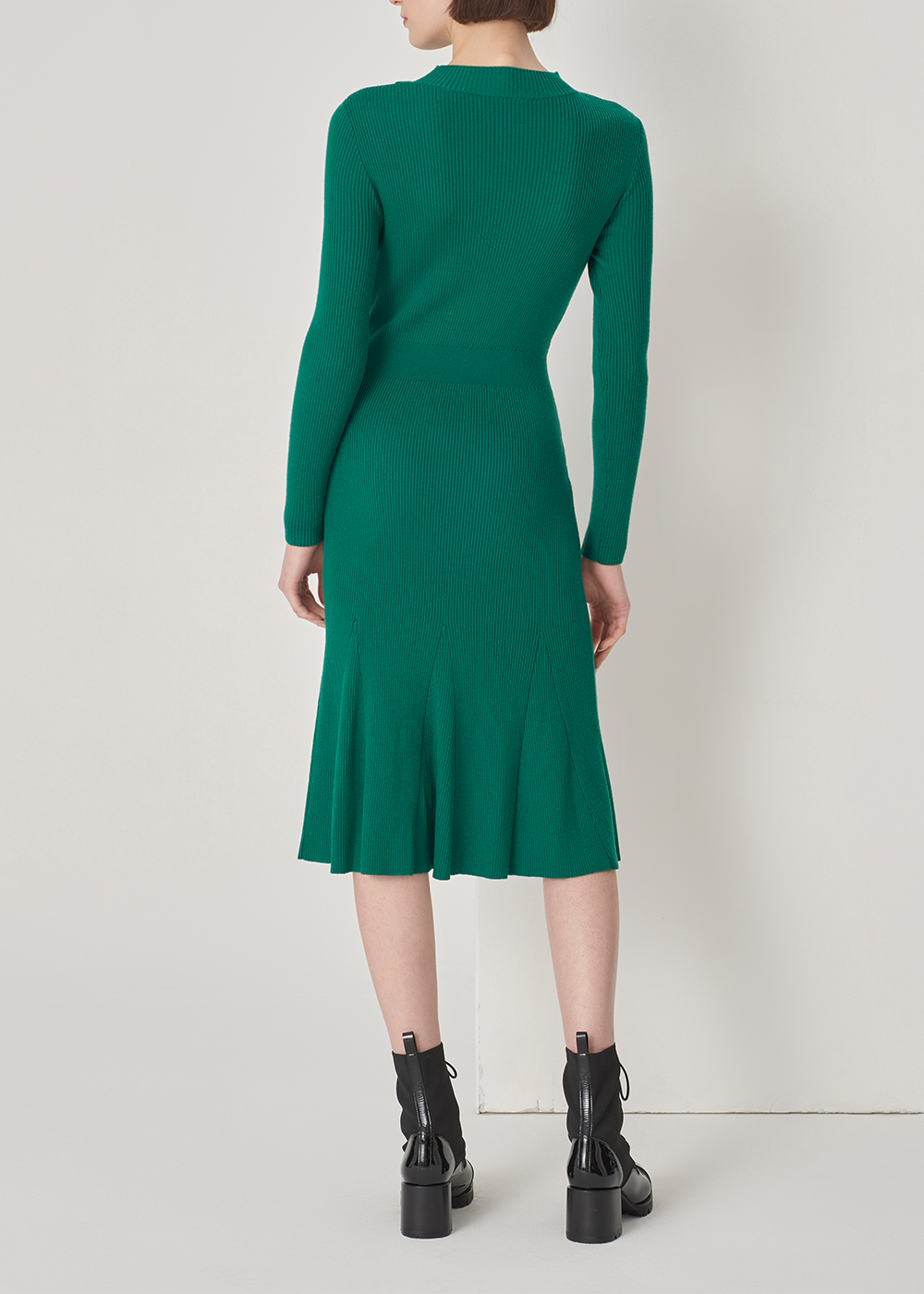 SALAZIA Vanilla Green Wool Knit Dresses