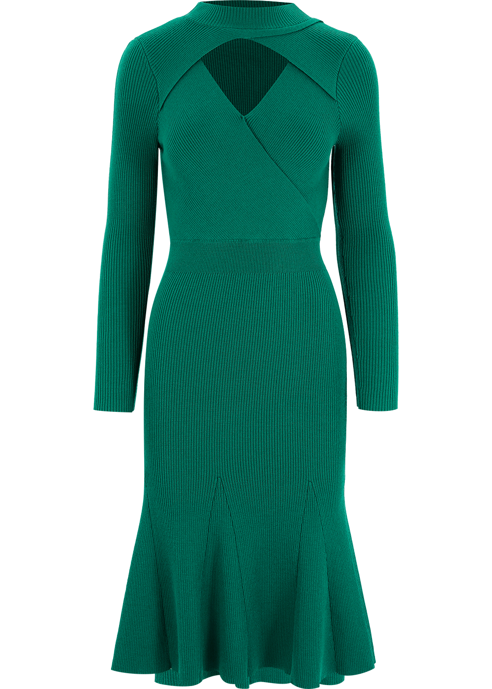 SALAZIA Vanilla Green Wool Knit Dresses