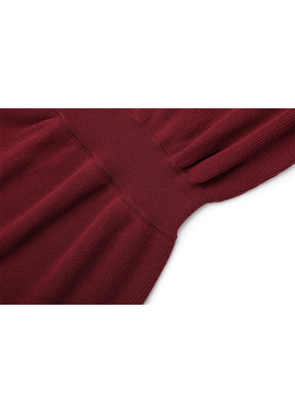 SALAZIA Burgundy Red Wool Knit Dresses