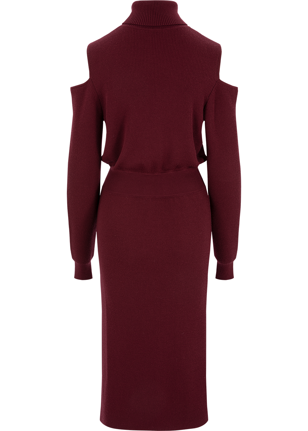 SALAZIA Burgundy Red Wool Knit Dresses