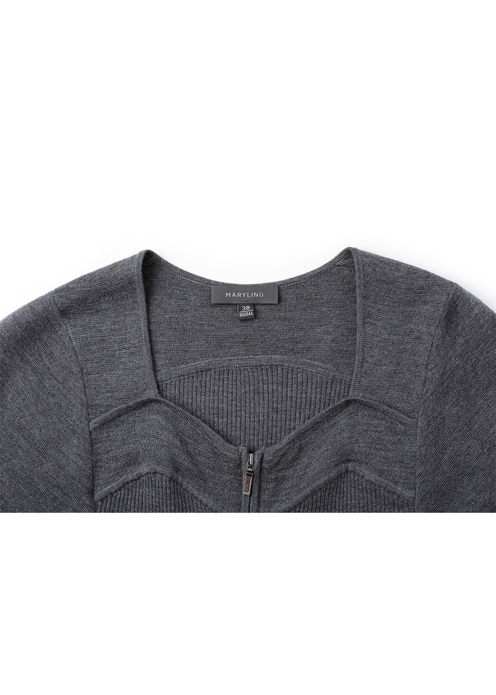 SALAZIA Grey Wool Blend Knit Dresses
