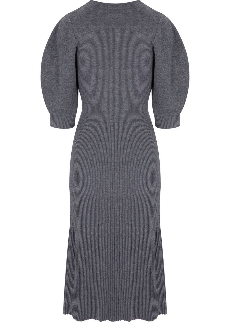 SALAZIA Grey Wool Blend Knit Dresses