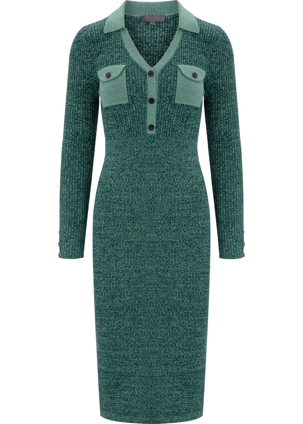 SALAZIA Vanilla Green Wool Blend Knit Dresses
