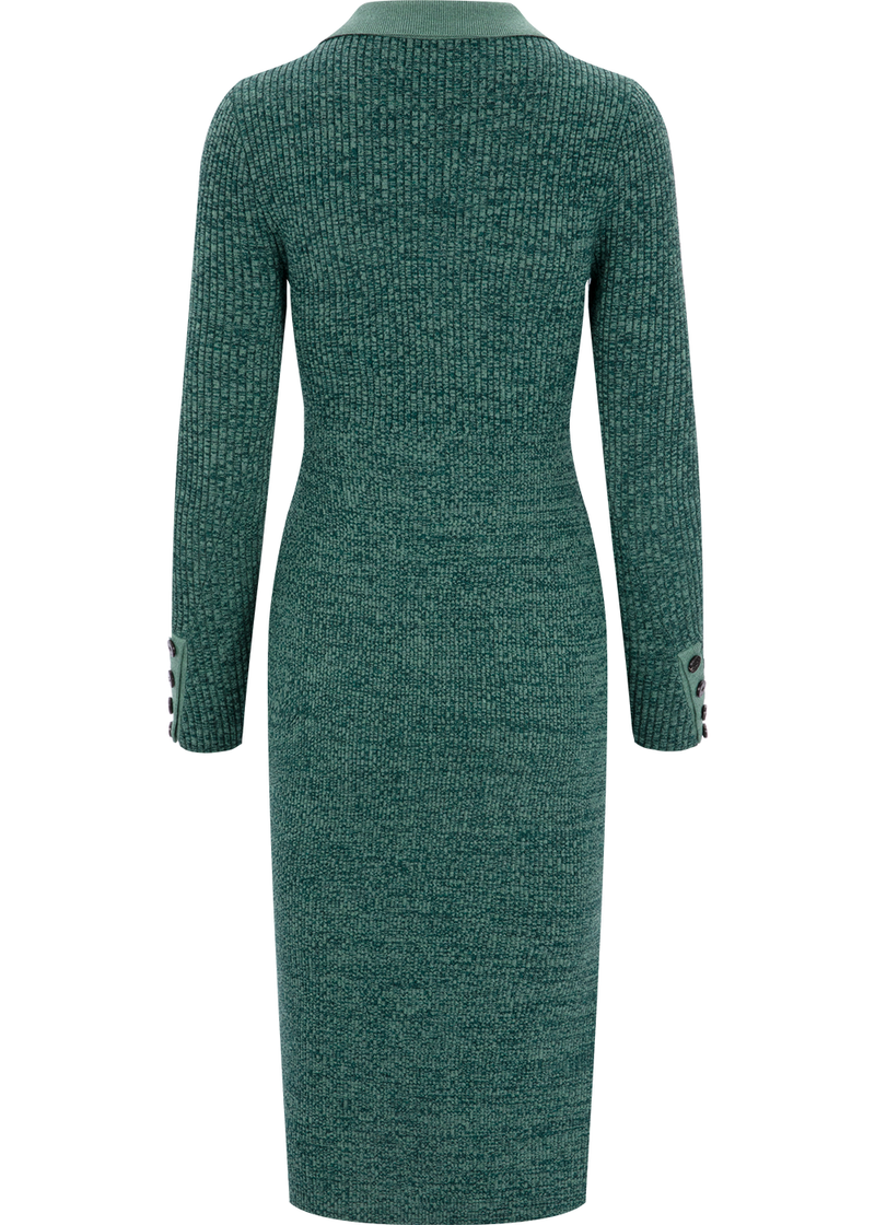 SALAZIA Vanilla Green Wool Blend Knit Dresses