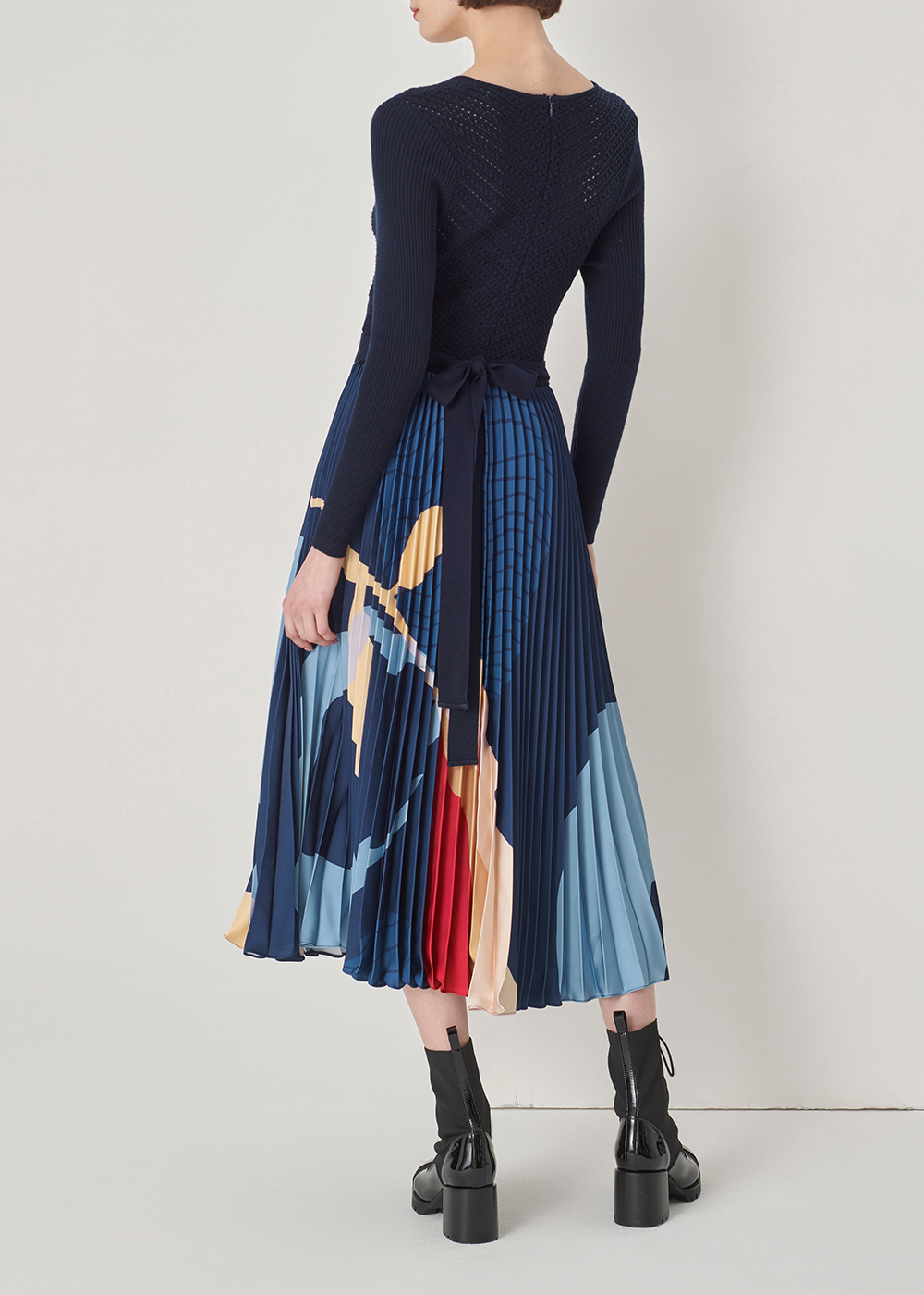 SALAZIA Deep Blue Art Floral Dresses