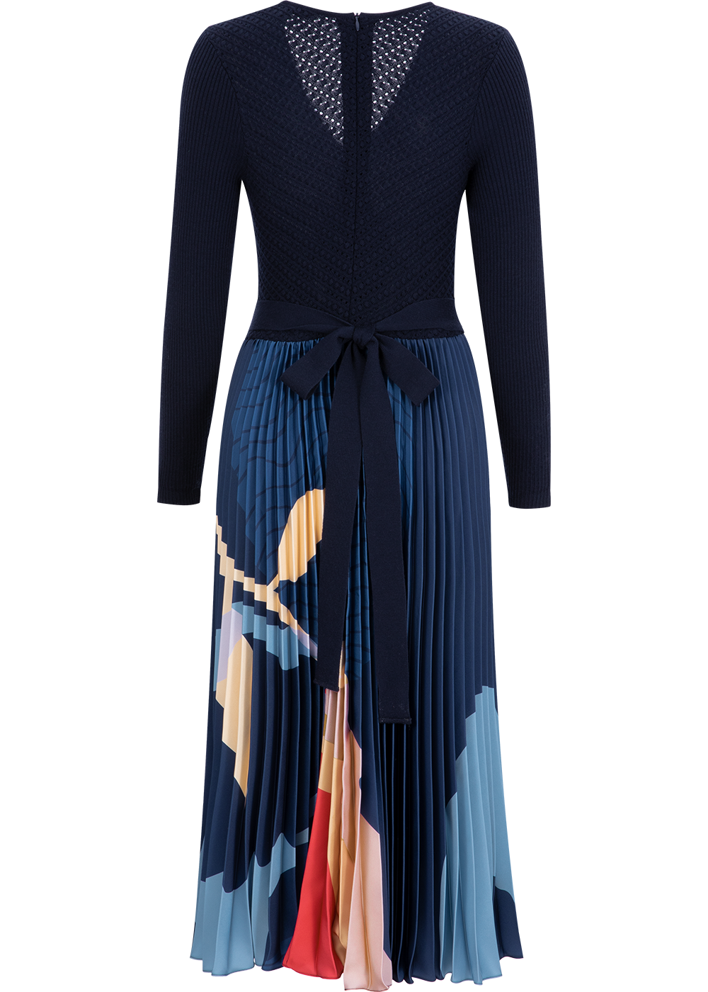 SALAZIA Deep Blue Art Floral Dresses