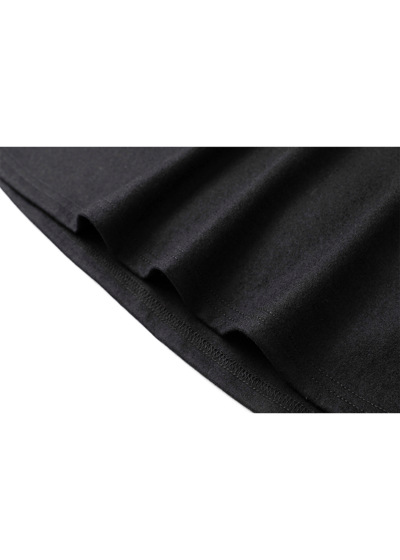 SALAZIA Black-White Contrast Wool Dresses