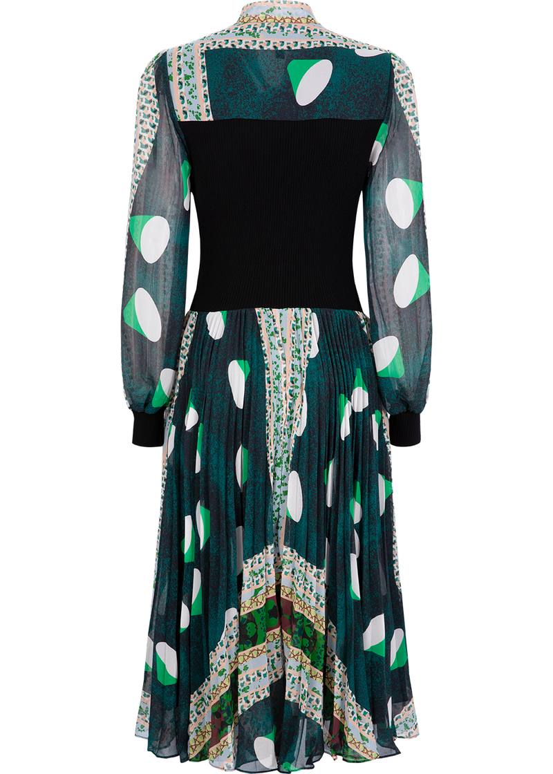 SALAZIA Green Forest Wool-Blend Dresses