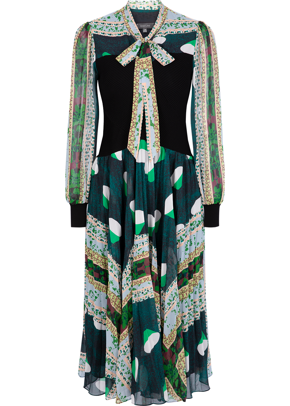 SALAZIA Green Forest Wool-Blend Dresses