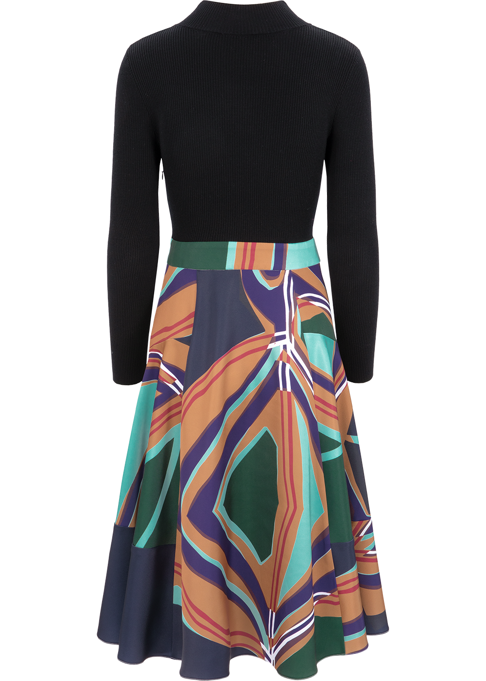 SALAZIA Dark Green River Wool-Blend Dresses