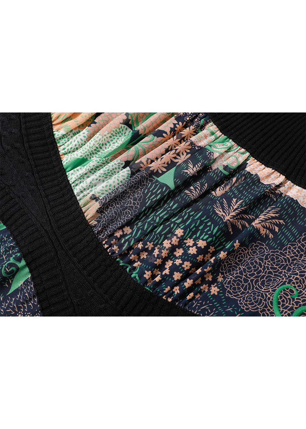 SALAZIA Enchanted Forest Green Drop-Shoulder Dresses