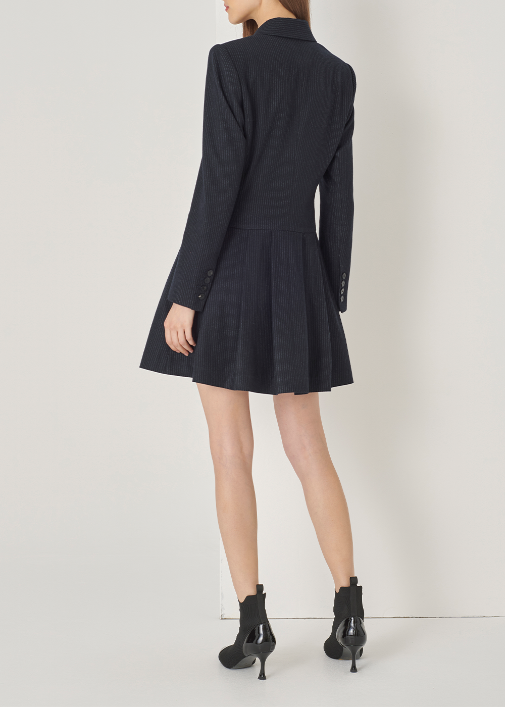 SALAZIA Deep Blue Stripe Blend Dresses