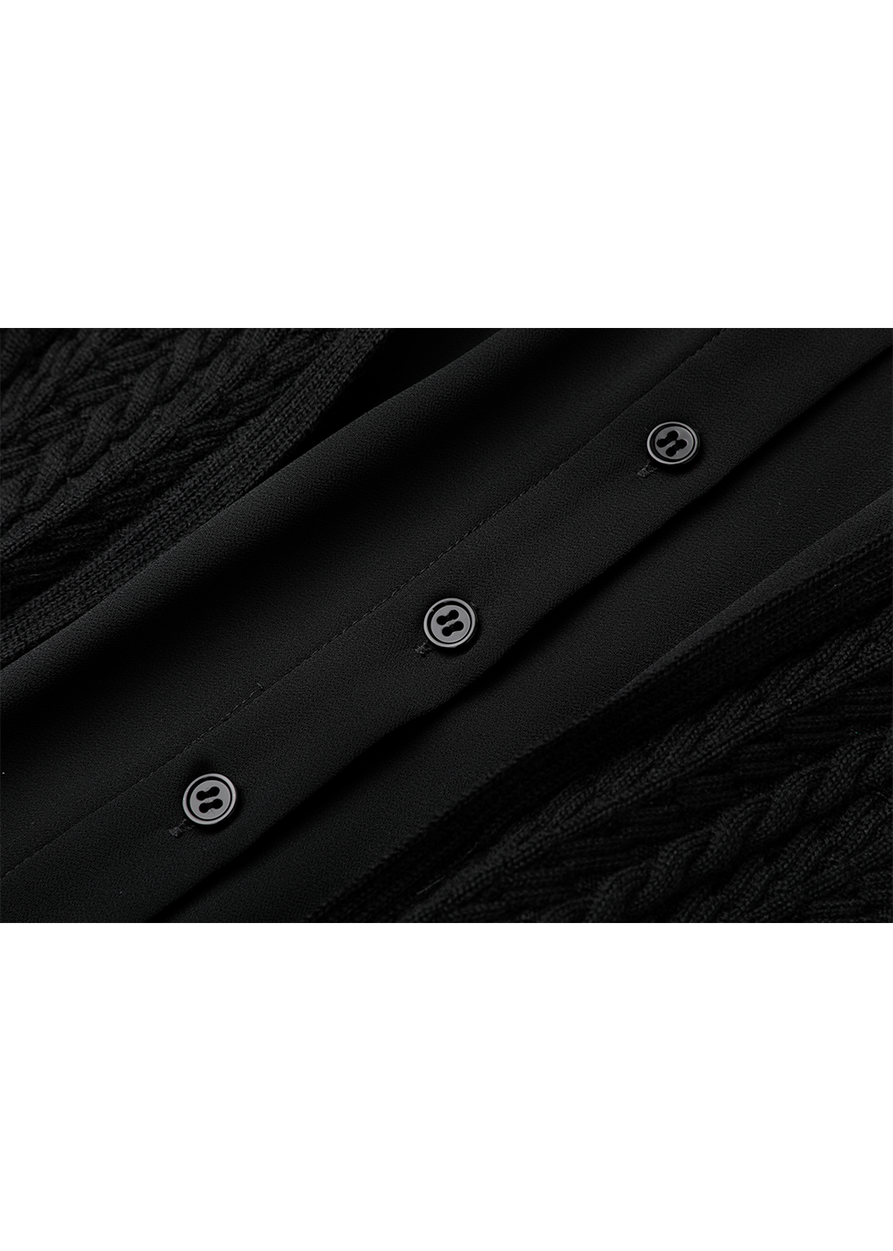 SALAZIA Black Wool Blend Long-Sleeve Dresses