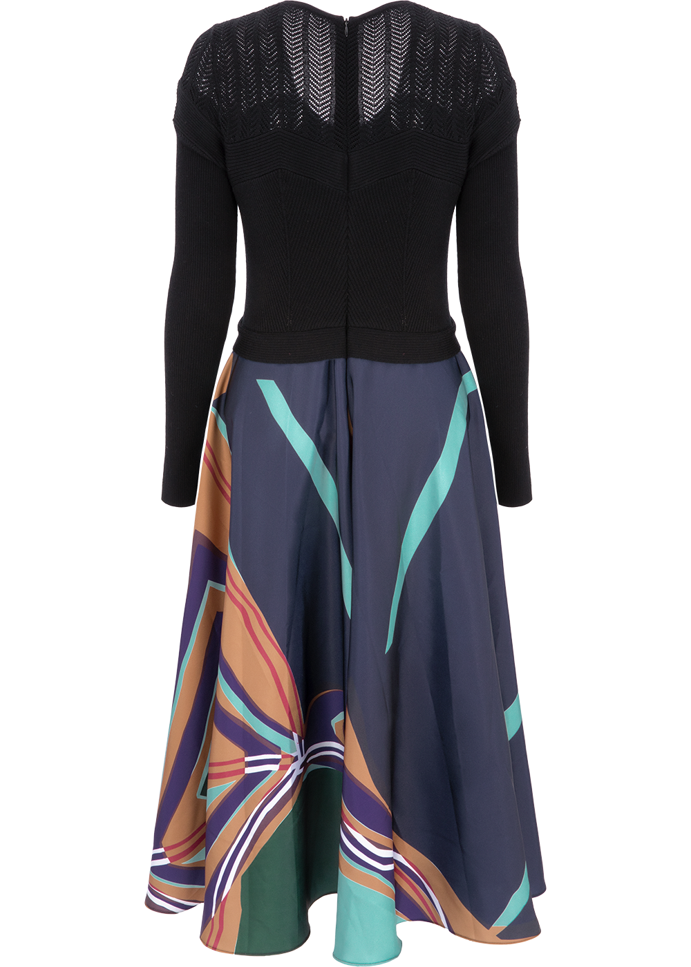 SALAZIA Dark Green River Wool Blend Dresses