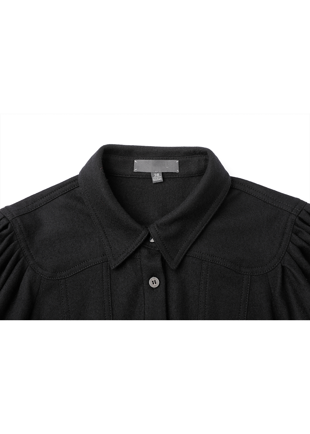 SALAZIA Black Wool Long-Sleeve Dresses