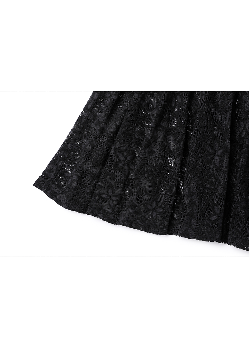 SALAZIA Black Leather Panel Dresses