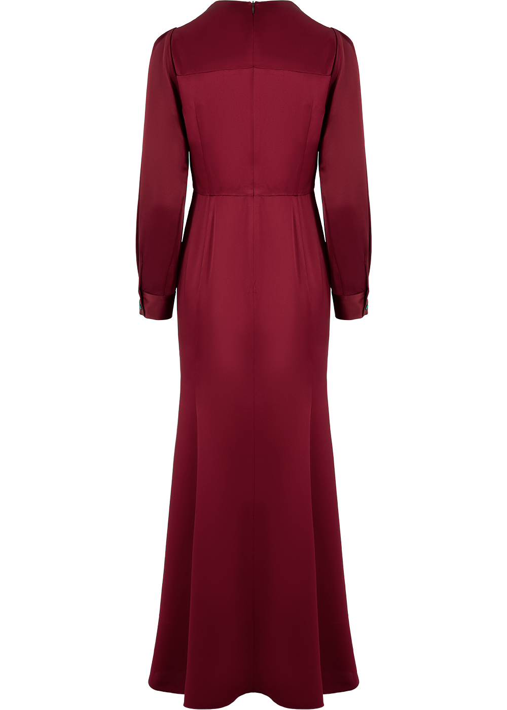 SALAZIA Burgundy Acetate Blend Maxi Dresses