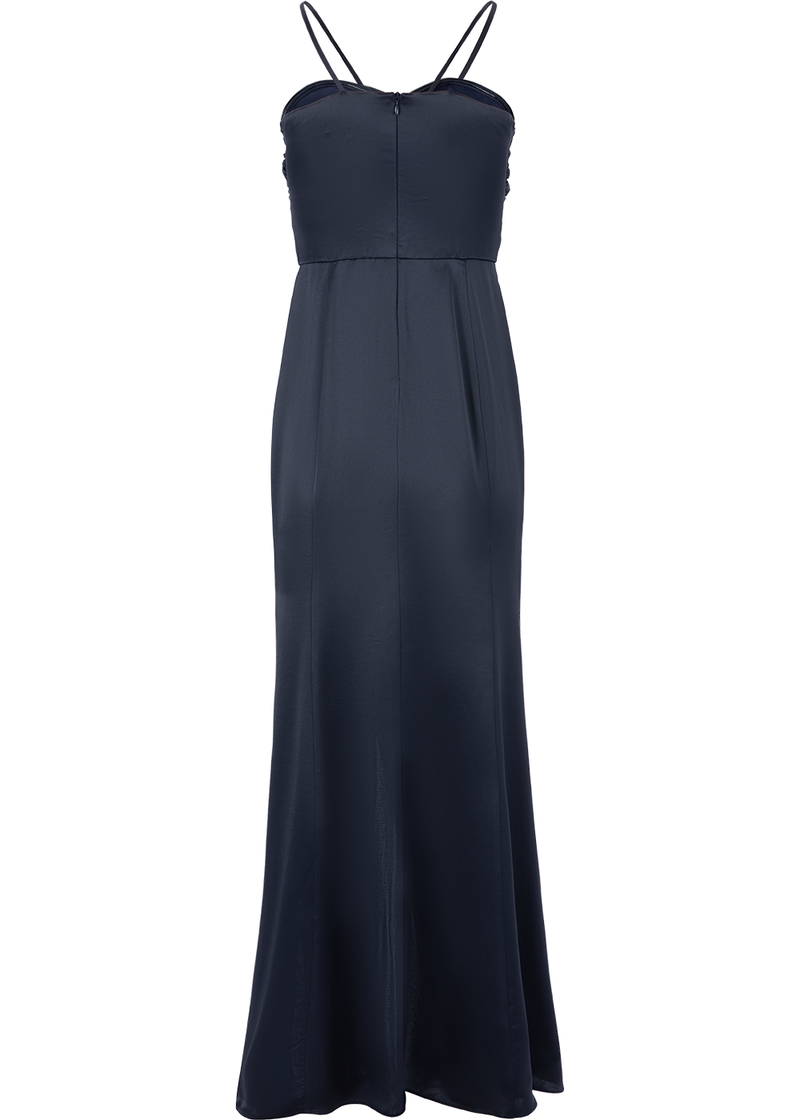 SALAZIA Deep Blue Acetate Blend Maxi Dresses