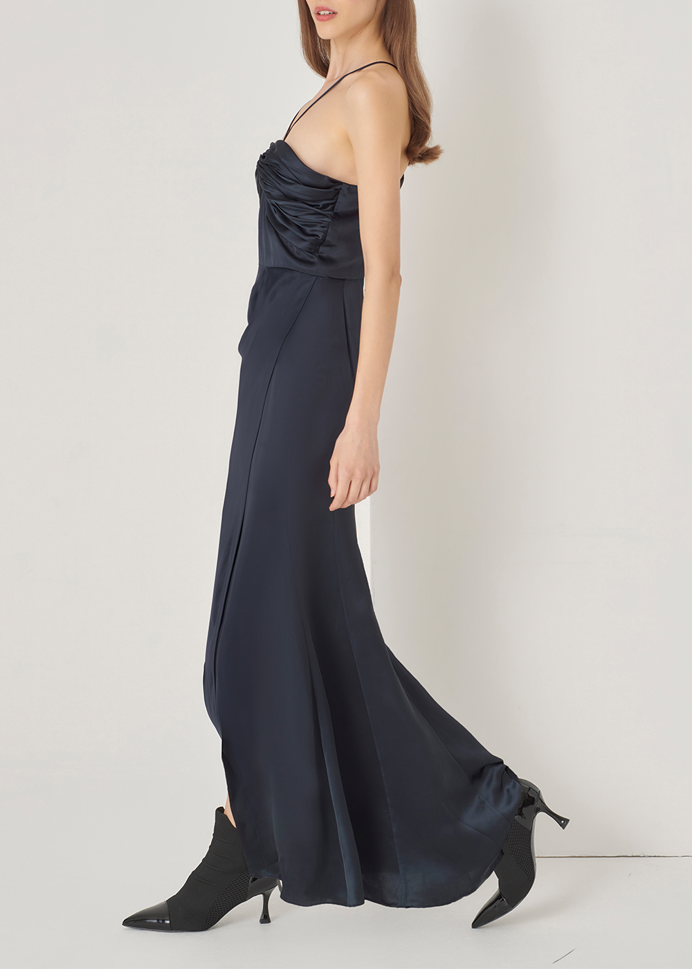 SALAZIA Deep Blue Acetate Blend Maxi Dresses